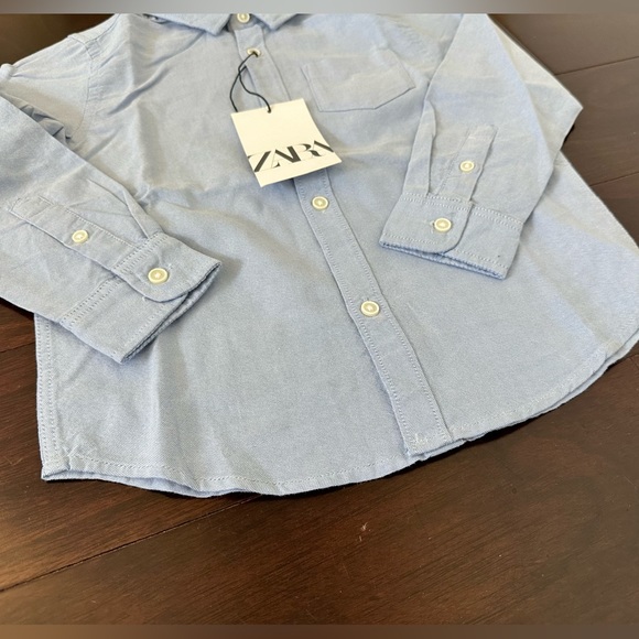 Zara chambray collared button shirt, size 6 - Picture 5 of 7